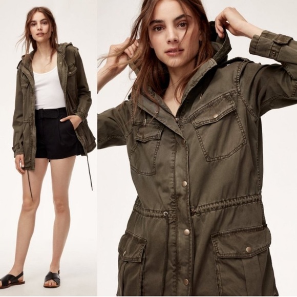 Aritzia TALULA Trooper Jacket in Olive - Picture 6 of 7